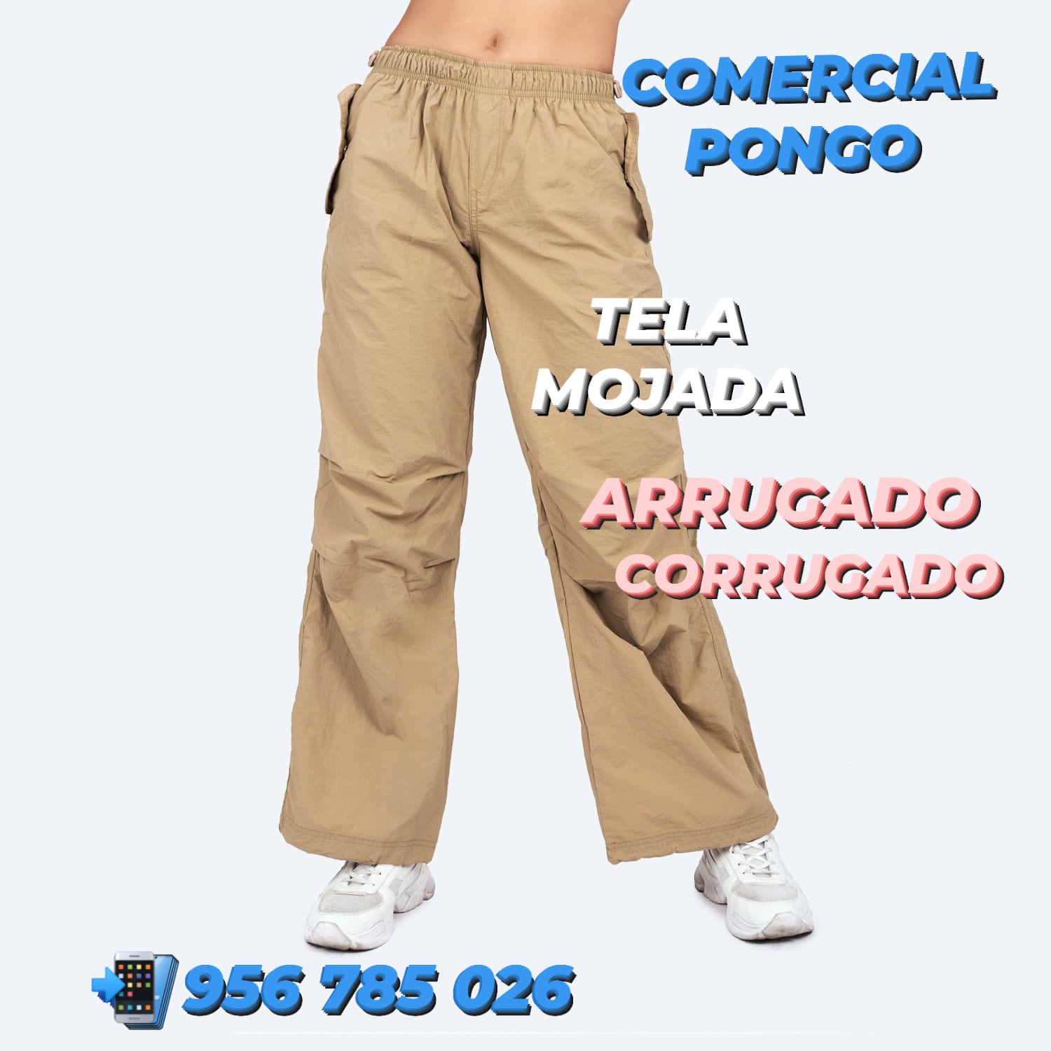 Tela Mojada Corrugado o Arrugado Comercial Pongo