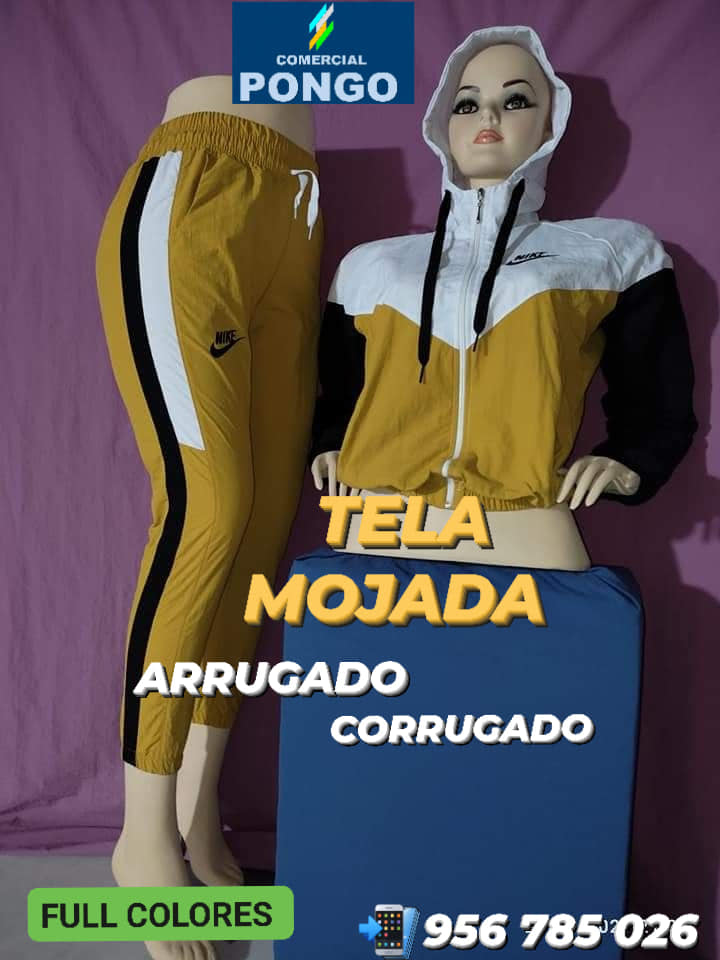Tela Mojada Corrugado o Arrugado Comercial Pongo