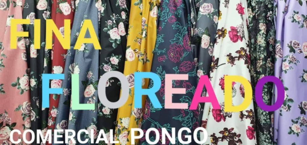 Tela Fina Floreada Comercial Pongo