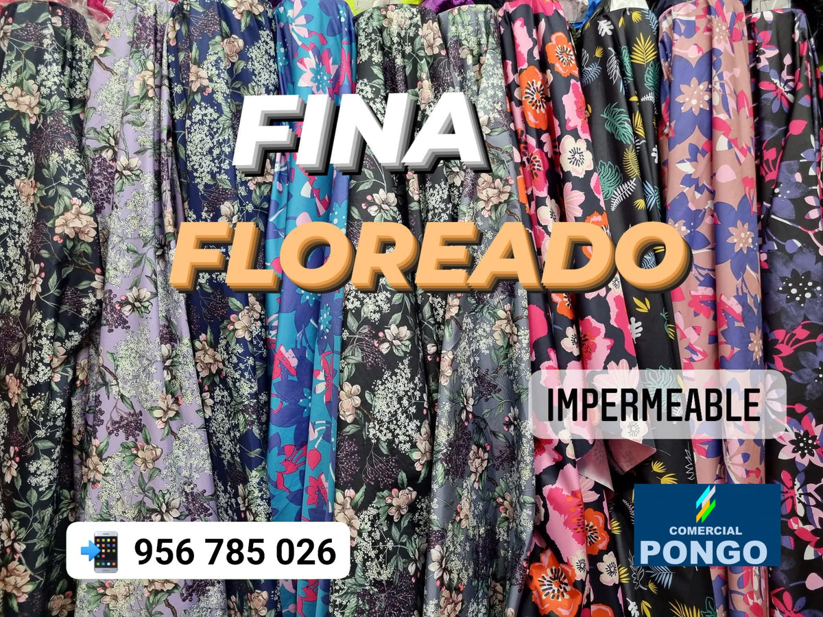 Tela Fina Floreada Comercial Pongo